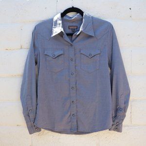 Patagonia worn wear hemp snap western ranch shirt work wear Like New!